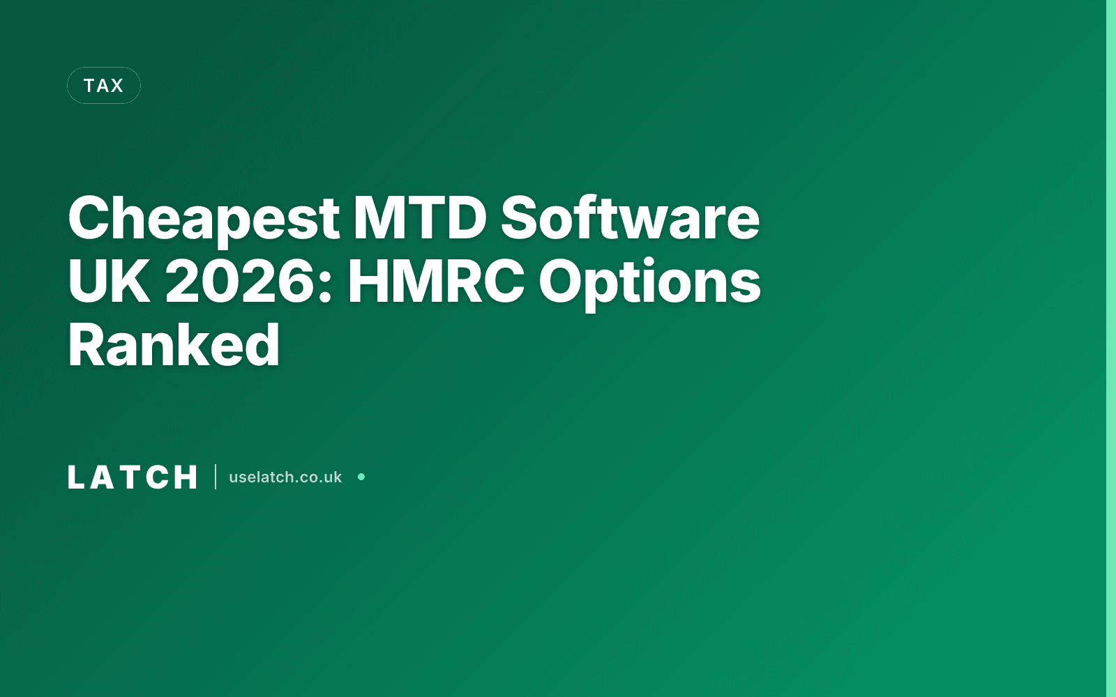 Cheapest MTD Software UK 2026: HMRC Options Ranked