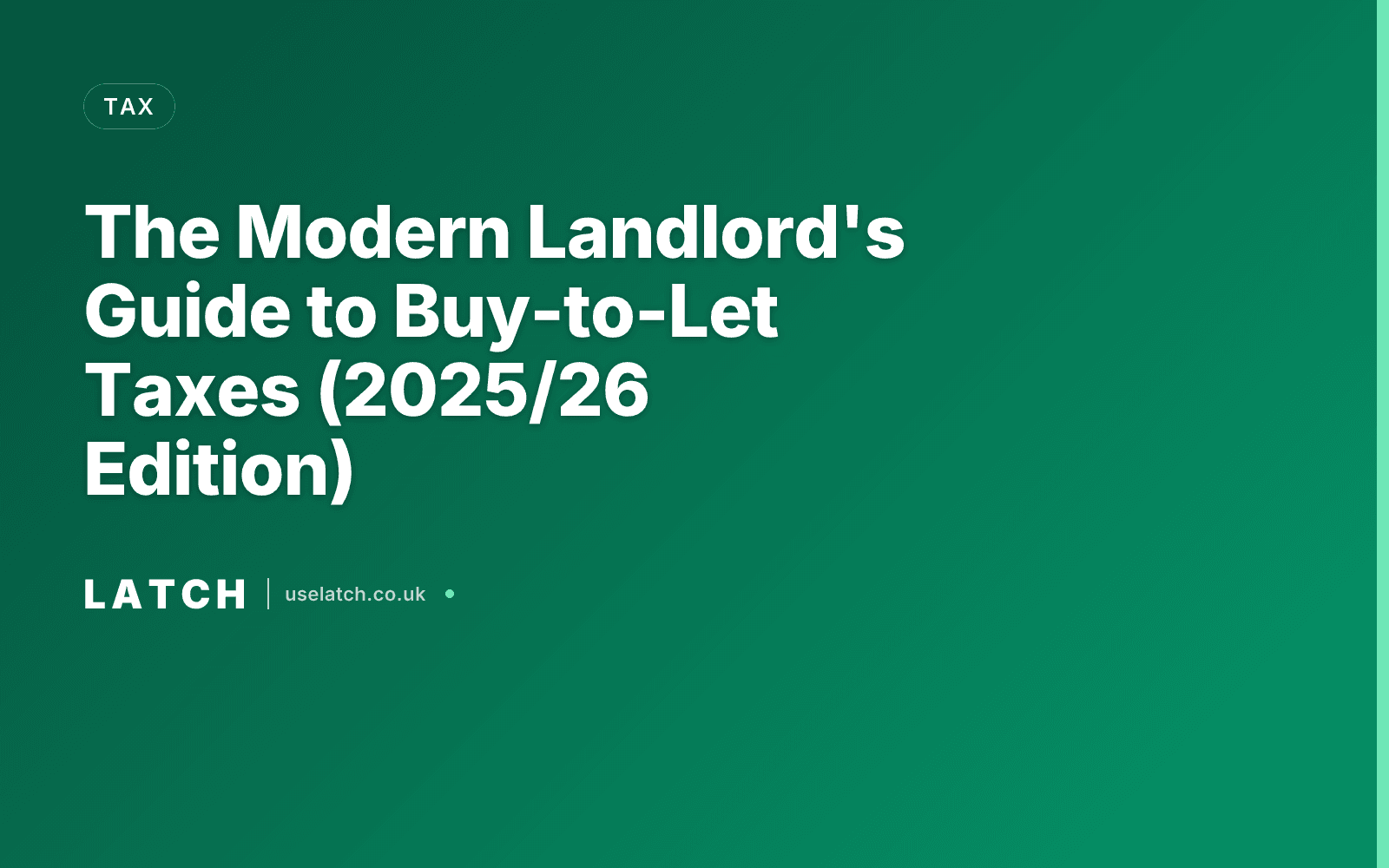 The Modern Landlord's Guide to Buy-to-Let Taxes (2025/26 Edition)