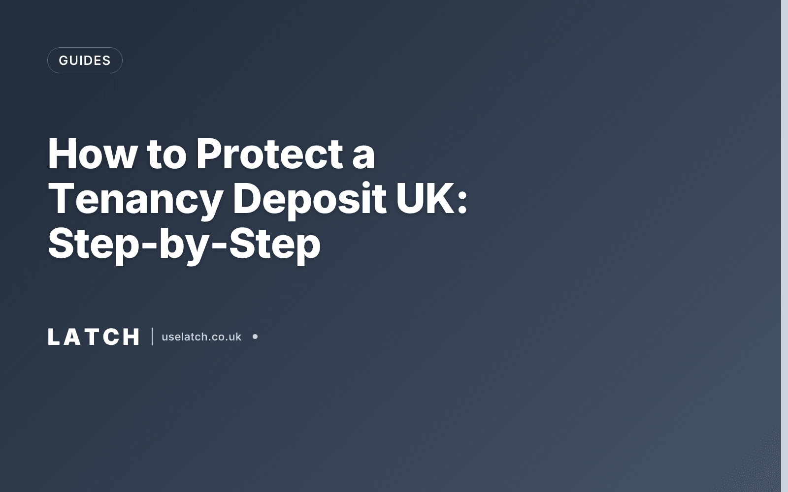 How to Protect a Tenancy Deposit UK: Step-by-Step