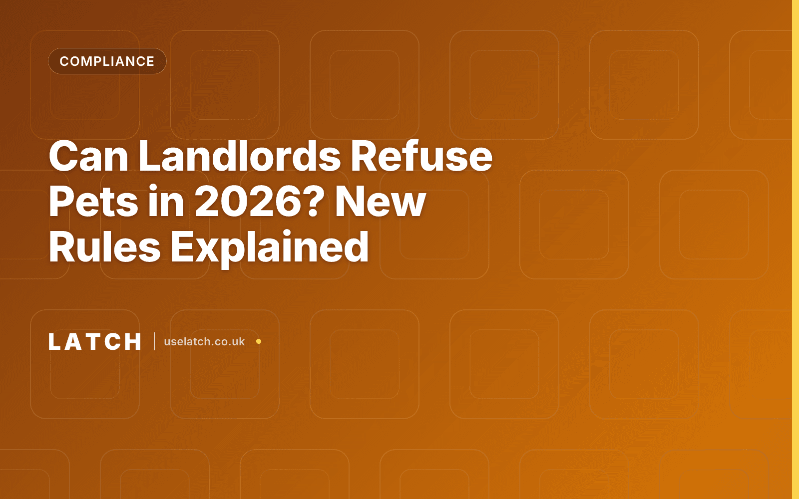 Can Landlords Refuse Pets in 2026? New Rules Explained