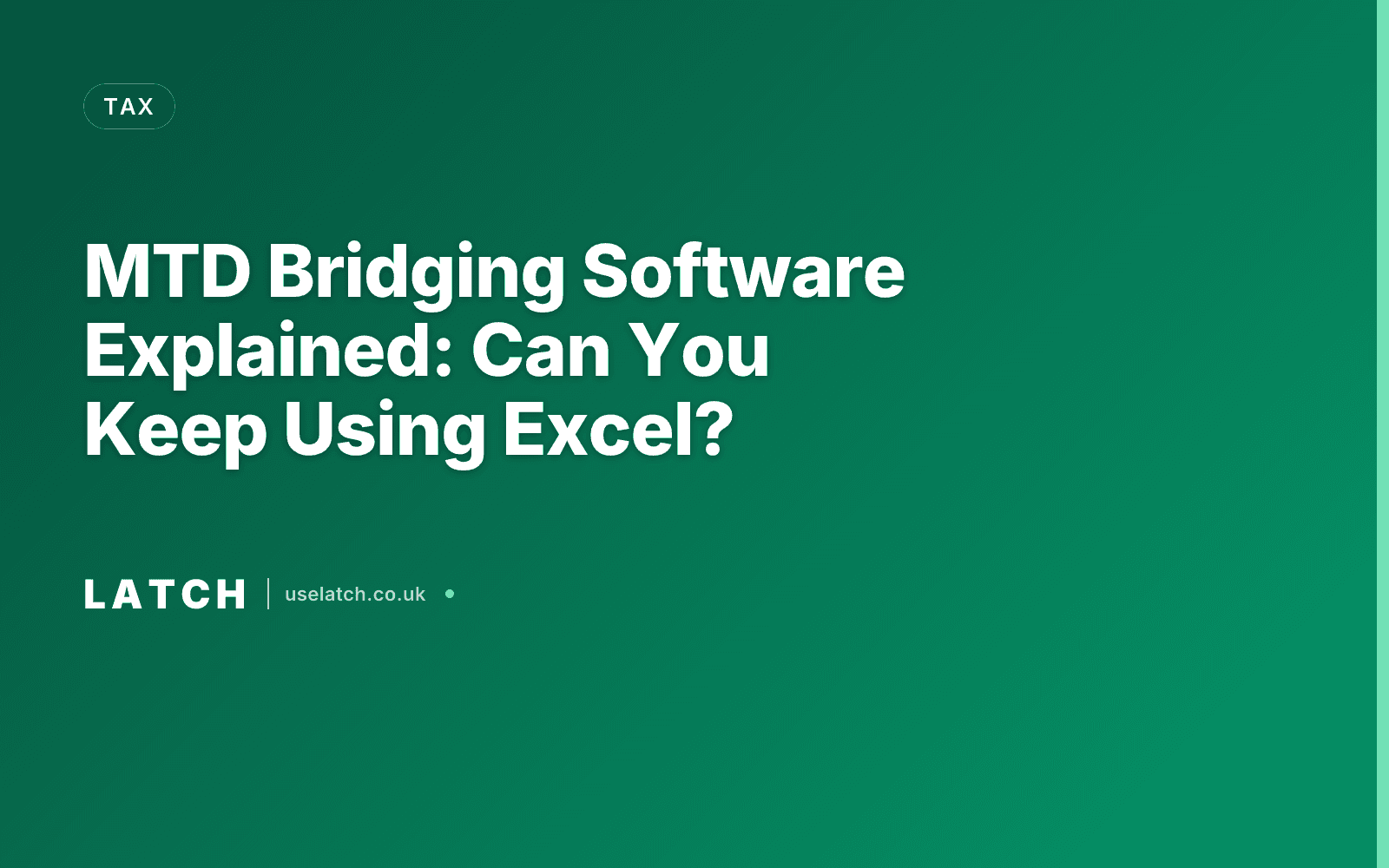 MTD Bridging Software Explained: Can You Keep Using Excel?