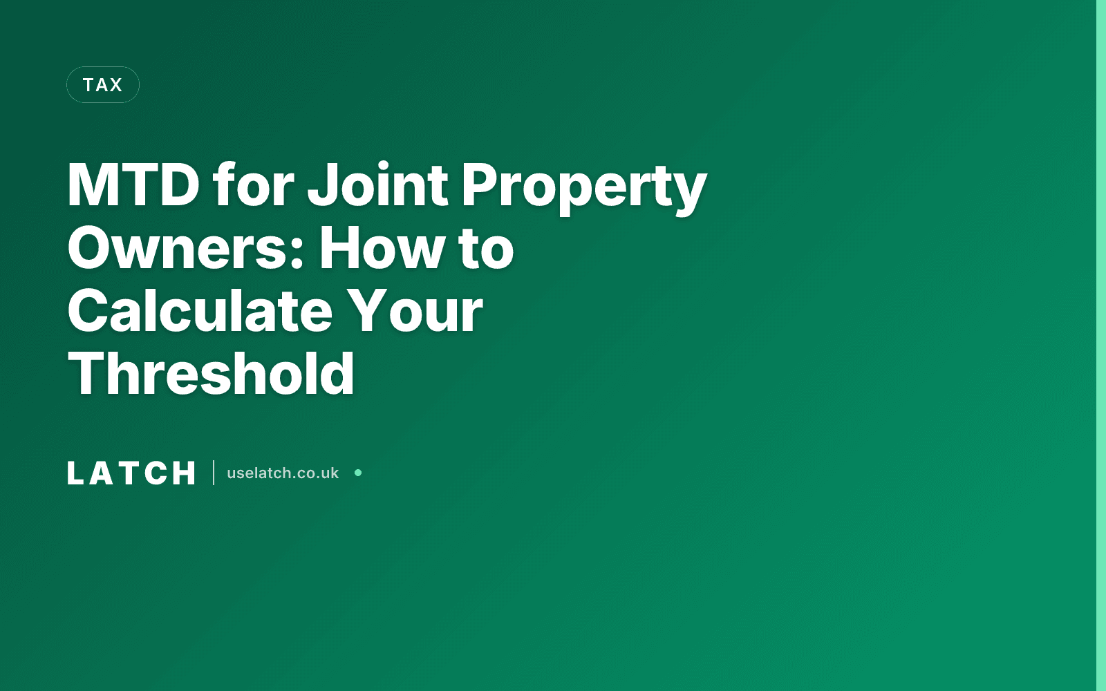 MTD for Joint Property Owners: How to Calculate Your Threshold