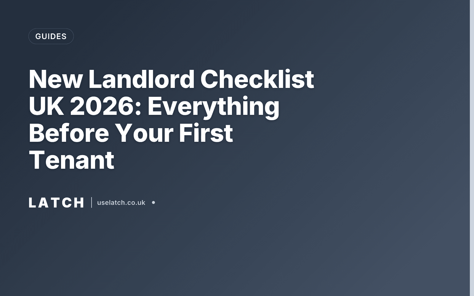 New Landlord Checklist UK 2026: Everything Before Your First Tenant