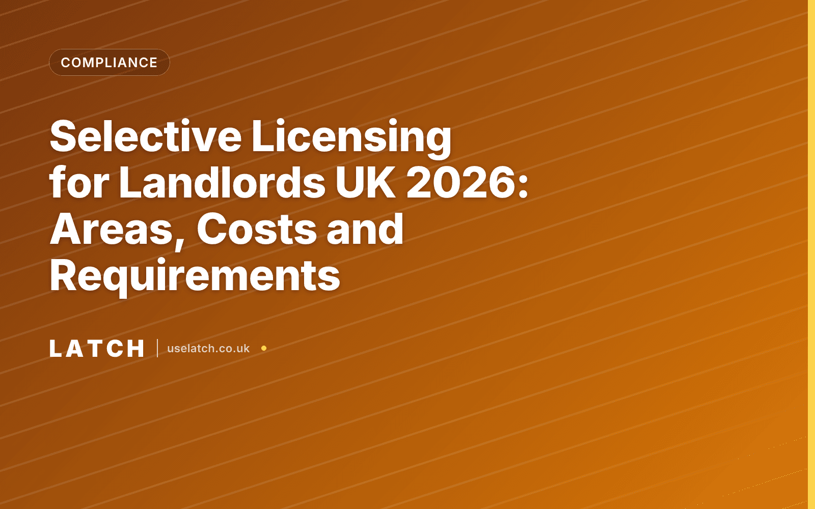Selective Licensing for Landlords UK 2026: Areas, Costs and Requirements