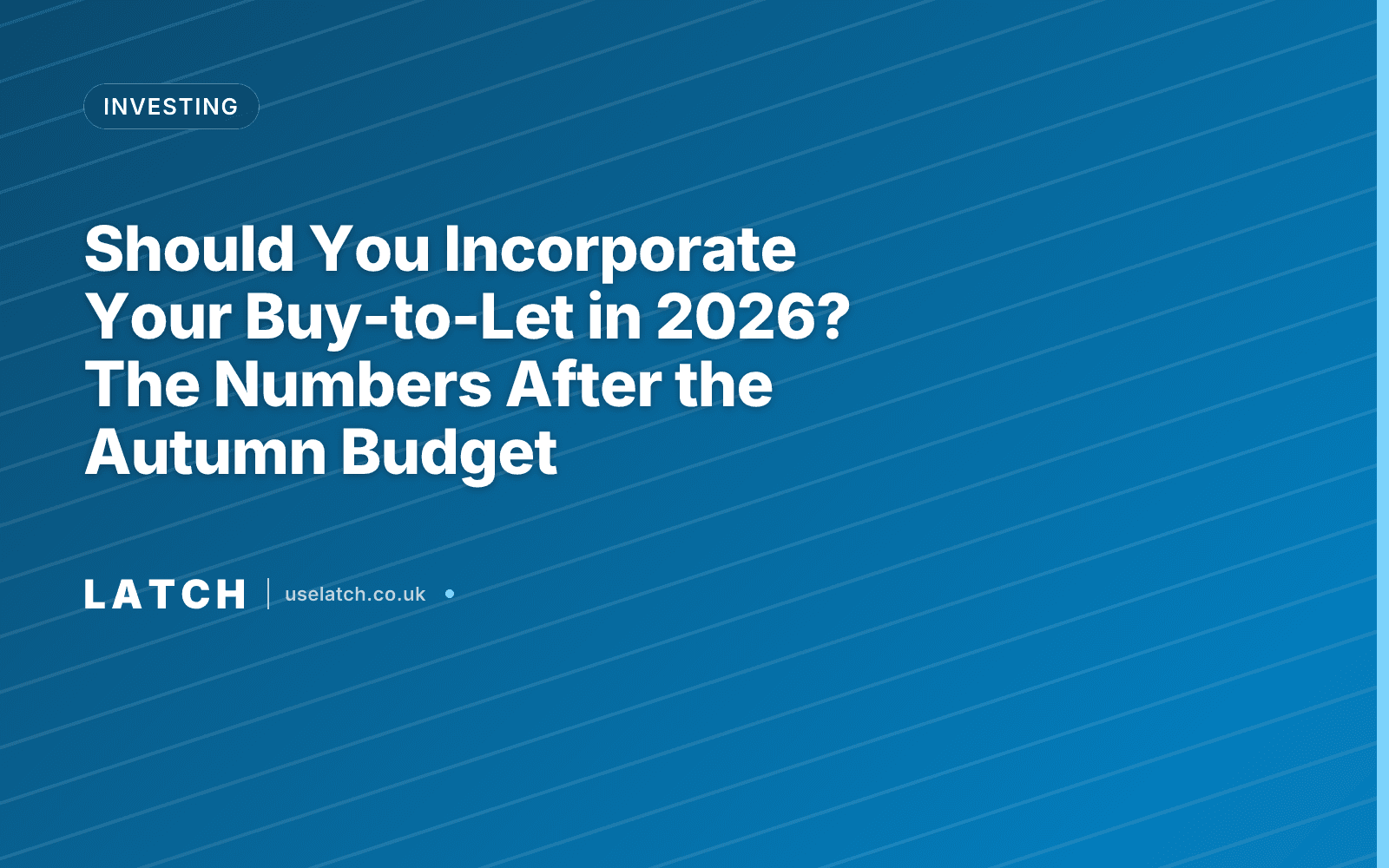 Should You Incorporate Your Buy-to-Let in 2026? The Numbers After the Autumn Budget